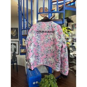 Golf Le Fleur Reversible Quilted Jacket Pink / Floral (Size L)